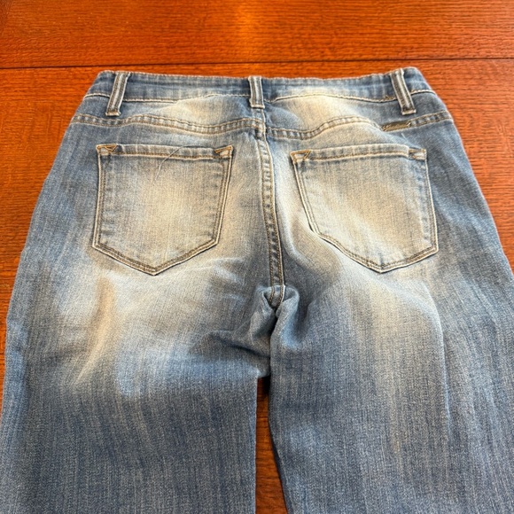 KanCan Blue Skinny Jeans size 9/28 Vintage Distressed - Picture 2 of 9